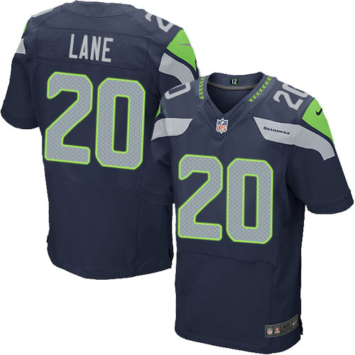 Men's Elite Jeremy Lane Nike Jersey Navy Blue Home - #20 NFL Seattle Seahawks